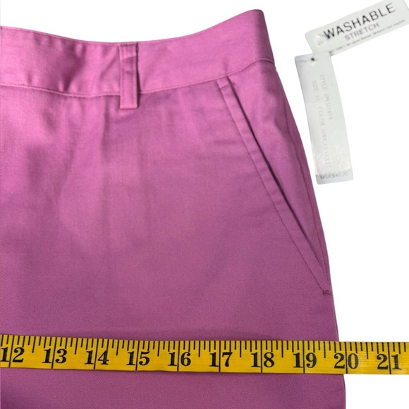 Larry Levine Stretch SPT Trousers Dress Pant Mauve Pink Hi-Waist Size 10 NWT - Picture 8 of 10